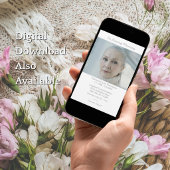 Elegant Modern Photo In Loving Memory Funeral 招待状