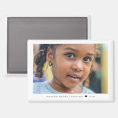 Elegant Modern Photo Name マグネット (正面/裏面)