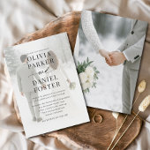 Elegant Modern Photo Overlay Wedding 招待状