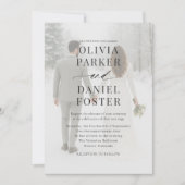 Elegant Modern Photo Overlay Wedding 招待状 (正面)