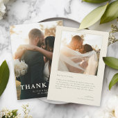 Elegant Modern Photo Wedding サンキューカード