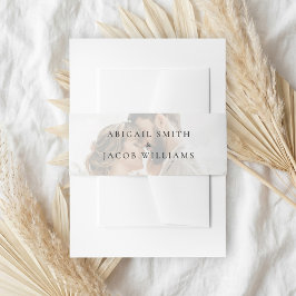 Elegant Modern Photo Wedding 招待状ベリーバンド