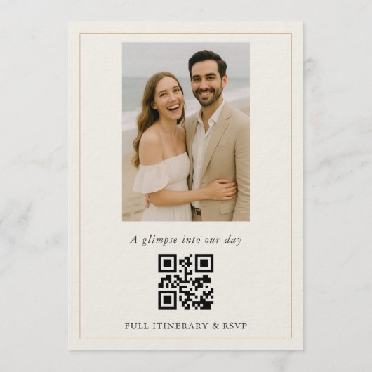 Elegant Modern Photo Wedding 招待状 (裏面)