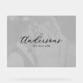 Elegant Modern Photo Wedding Guest Signing Board アクリルサイン (正面)