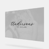 Elegant Modern Photo Wedding Guest Signing Board アクリルサイン (傾斜)