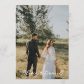 Elegant Modern Photo Wedding Program Template プログラム (正面)