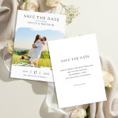 Elegant Modern Photo Wedding Save the Date セーブザデート