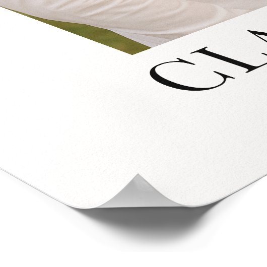 Elegant Modern Photo Wedding Welcome  ポスター (角)