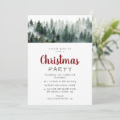 Elegant Modern Pine Forest Christmas Party 招待状 (スタンド正面)