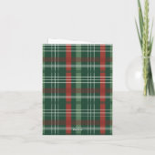 Elegant Modern Plaid Green Christmas 招待状 (裏面)