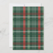 Elegant Modern Plaid Green Christmas Party  招待状 (裏面)