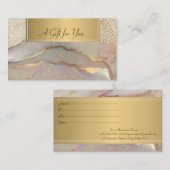 Elegant Modern,Professional Gold Confetti Opal 割引カード (正面/裏面)