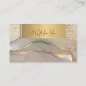 Elegant Modern,Professional Gold Confetti Opal 割引カード (正面)
