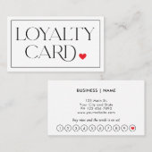 Elegant Modern Professional Loyalty Card 名刺 (正面/裏面)