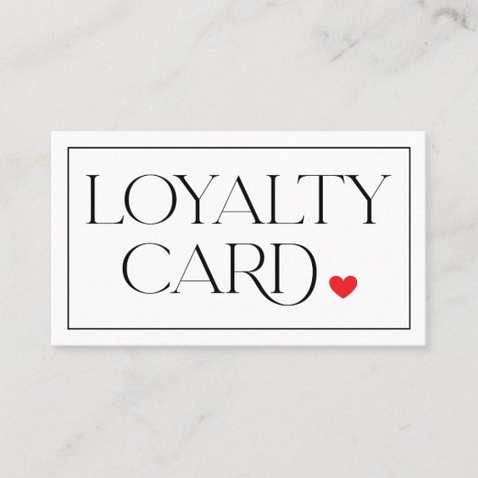 Elegant Modern Professional Loyalty Card 名刺 (正面)
