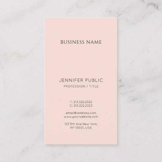 Elegant  Modern Professional Template Simple 名刺 (裏面)