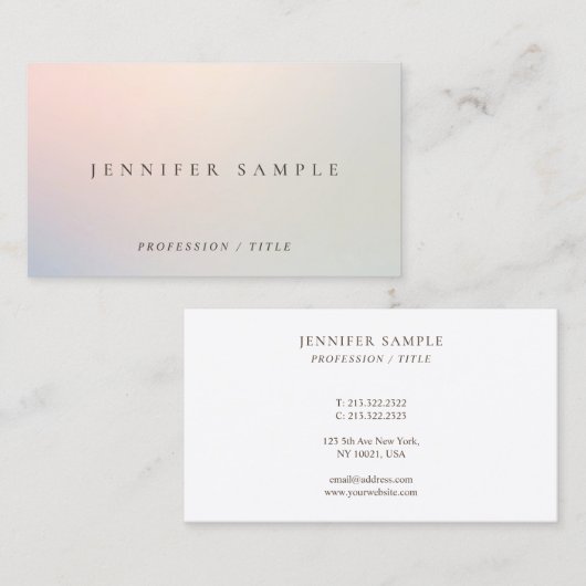Elegant Modern Professional Template Sleek 名刺 (正面/裏面)