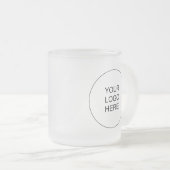 Elegant Modern Promotional Upload Your Own Logo フロストグラスマグカップ (正面右)