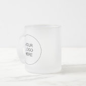 Elegant Modern Promotional Upload Your Own Logo フロストグラスマグカップ (正面左)
