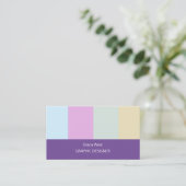 Elegant Modern Purple Business Card 名刺 (スタンド正面)