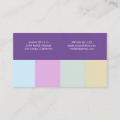 Elegant Modern Purple Business Card 名刺 (裏面)
