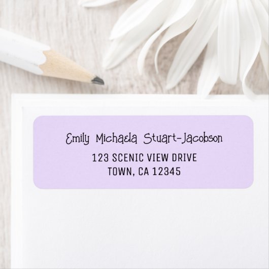 Elegant Modern Purple Casual Contemporary Script ラベル (インサイチュ)