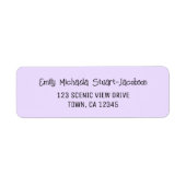 Elegant Modern Purple Casual Contemporary Script ラベル (正面)