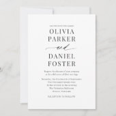 Elegant Modern QR Code Photo Wedding 招待状 (正面)