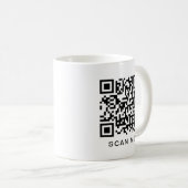 Elegant Modern QR Code Scan Me Create Your Own コーヒーマグカップ (正面右)