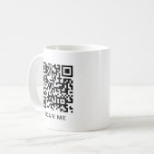 Elegant Modern QR Code Scan Me Create Your Own コーヒーマグカップ (正面左)
