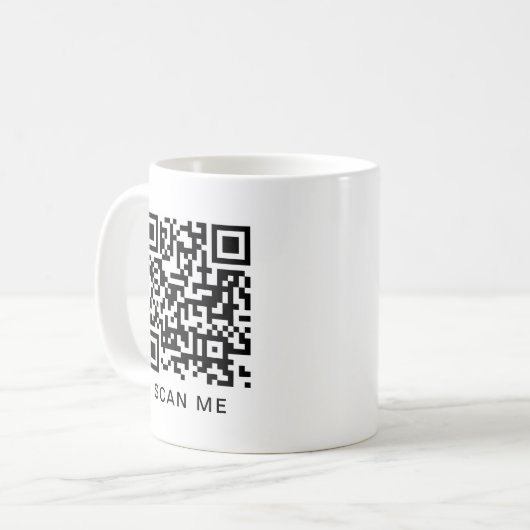 Elegant Modern QR Code Scan Me Create Your Own コーヒーマグカップ (正面左)