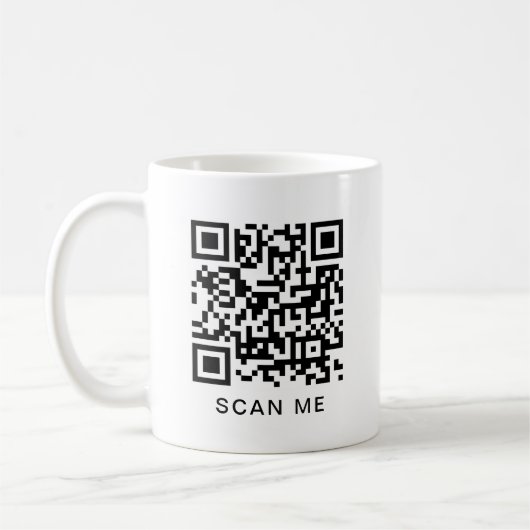 Elegant Modern QR Code Scan Me Create Your Own コーヒーマグカップ (左)