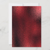 Elegant Modern Red and Gold Reindeer Christmas 招待状 (裏面)