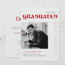 Elegant modern red black & grey type script