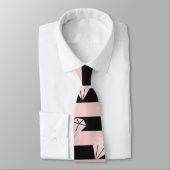 Elegant modern rose gold diamond stripe pattern ネクタイ (タイ)