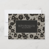Elegant Modern RSVP Card Wedding Silver Black (裏面)