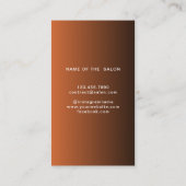 Elegant Modern Salon Spa Appointment Reminder Card 予約カード (裏面)