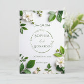 Elegant Modern Save the Date Card - Customizable 招待状 (スタンド正面)