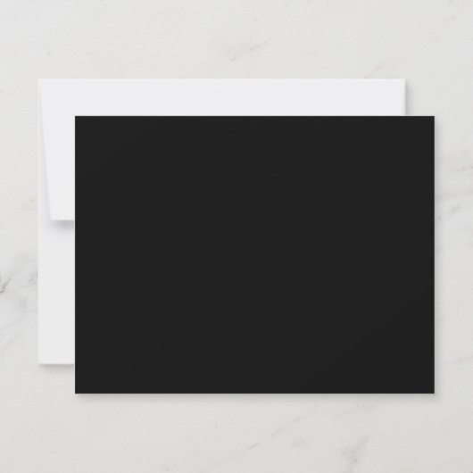 Elegant Modern Script Black White Menu Choice RSVP シーズンカード (裏面)