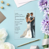 elegant modern script bride & groom wedding  アクリル招待状 (インサイチュ (ウェディング))