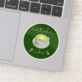 Elegant Modern Script Matcha Vibes シール
