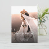Elegant Modern Script Photo Classic WeddIng 招待状 (スタンド正面)