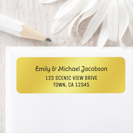 Elegant Modern Shimmering Golden Label for Couples ラベル (インサイチュ)