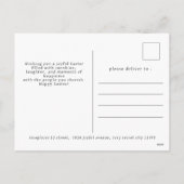 Elegant Modern Simple Easter Eggs | Happy Easter シーズンポストカード (裏面)