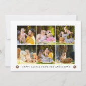 Elegant Modern Simple Eggs Happy Easter Photo シーズンカード (正面)