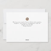 Elegant Modern Simple Eggs Happy Easter Photo シーズンカード (裏面)