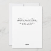 Elegant Modern Simple Flower Happy Easter Photo シーズンカード (裏面)