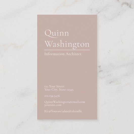 Elegant Modern Simple Logo Professional Stylish 名刺 (裏面)