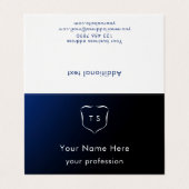 Elegant Modern Simple Monogram Crest Professional 名刺 (外部フラット)