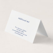 Elegant Modern Simple Monogram Crest Professional 名刺 (裏面)